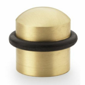 Alexander & Wilks AW638SB Dome Top Floor Mounted Door Stop Satin Brass