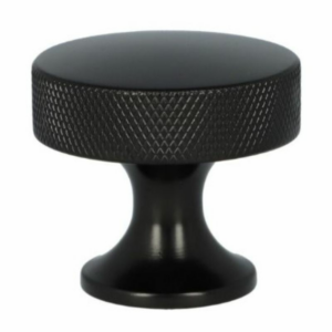 Alexander & Wilks AW841-38-BL 38mm Berlin Knurled Cupboard Knob Black
