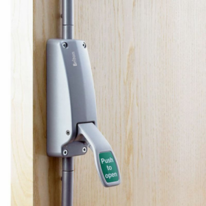 Briton 372E Silver Push Pad Vertical Bolt Panic Bolt