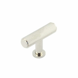 Piccadilly Knurled T-Bar Cupboard Knob Polished Nickel
