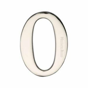 Numeral 0 Polished Nickel