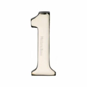 Numeral 1 Polished Nickel