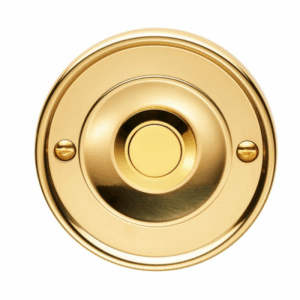 Round Bell Push Polished Brass