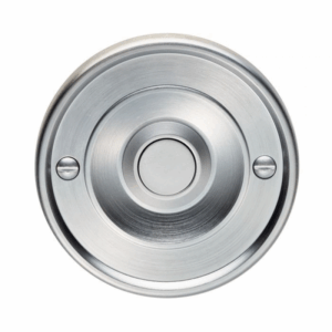 Round Bell Push Satin Chrome