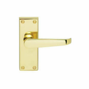 Victorian Lever Latch Door Handle Polished Brass