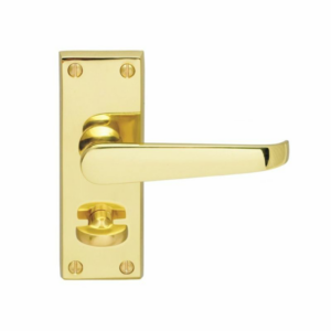Victorian Lever Privacy Door Handle Polished Brass
