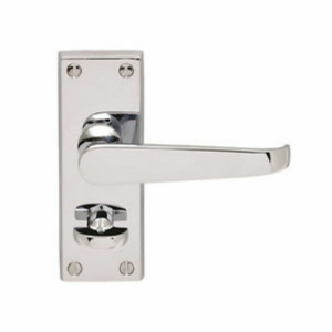 Victorian Lever Privacy Door Handle Polished Chrome