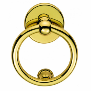 Victorian 127mm Ring Door Knocker Polished Brass