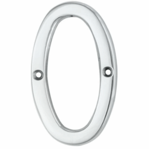 76mm Numeral No. 0 Polished Chrome