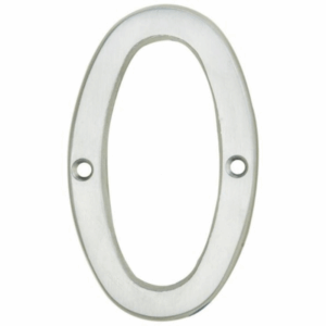76mm Numeral No. 0 Satin Chrome