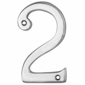 76mm Numeral No. 2 Polished Chrome