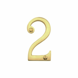 Carlisle Brass N2PVD Numeral Face Fix No. 2 PVD Polished Brass 76mm