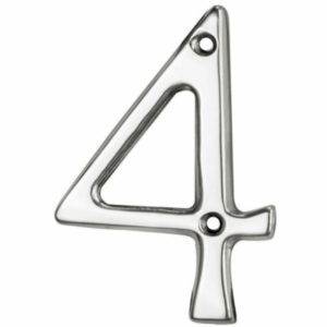 76mm Numeral No. 4 Polished Chrome