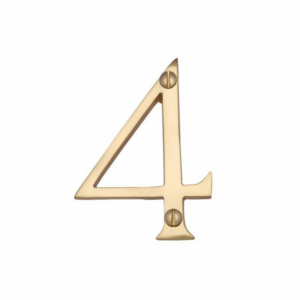 Carlisle Brass N4PVD Numeral Face Fix No. 4 PVD Polished Brass 76mm