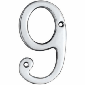 76mm Numeral No. 9 Polished Chrome