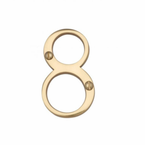 Carlisle Brass N8PVD Numeral Face Fix No. 8 PVD Polished Brass 76mm