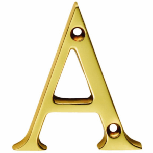 53mm Letter A Polished Brass