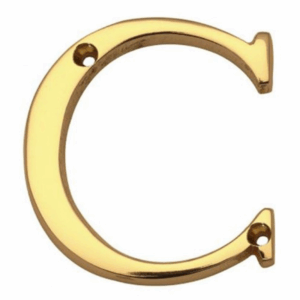 53mm Letter C Polished Brass