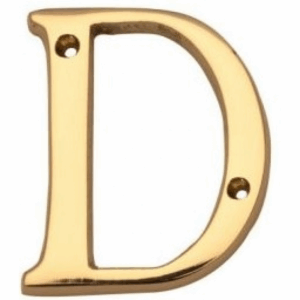 53mm Letter D Polished Brass