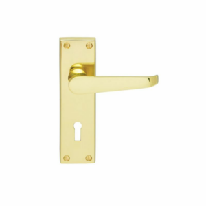Victorian Lever Lock Door Handle Polished Brass
