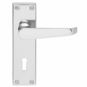 Victorian Lever Lock Door Handle Polished Chrome