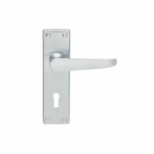 Victorian Lever Lock Door Handle Satin Chrome