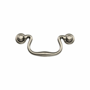 Classic Swan Drawer Drop Pull Distressed Pewter