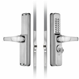 Codelocks CL0460 Push Button Mechanical Lock For Narrow Style Doors With Threaded Cyclinder Satin Stainless