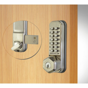 Codelocks CL200 Stainless Steel Key Surface Deadbolt With Key Override