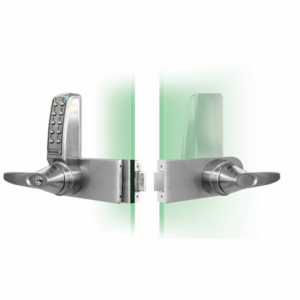 Codelocks CL4000 Brushed Steel Glass Door Patch Lock Left Hand