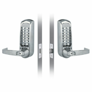 Codelocks CL610 Brushed Steel Mortice Latch Back To Back