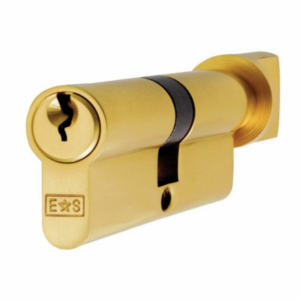 80mm Euro Cylinder & Turn Polished Brass