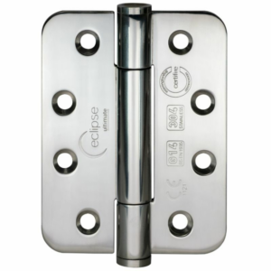 Eclipse 14333 - 102x76x3mm Grade 14 Concealed Bearing Hinge Radius Corners Polished Stainless Steel