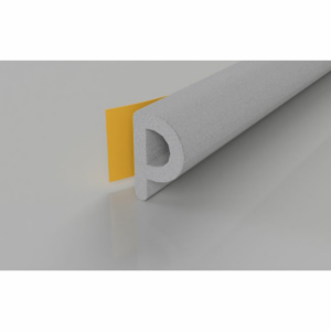 10mtr Roll EPDM P Profile Draught Seal White