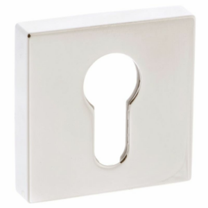 Forme Euro Profile Escutcheon Square Rose Polished Nickel