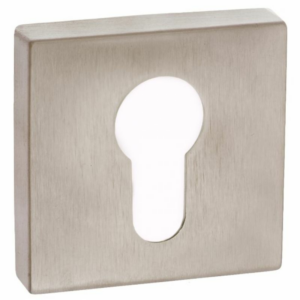 Forme Euro Profile Escutcheon Square Rose Satin Nickel