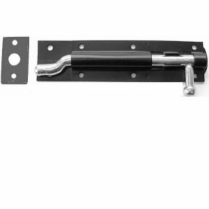 200mm Necked Tower Bolt Black