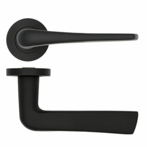 Rosso Tecnica Como Lever on Round Rose Powder Coated Matt Black