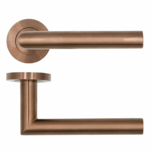 Rosso Tecnica Lugano Lever on Round Rose PVD Satin Bronze