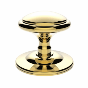 Round 71mm Centre Door Knob Polished Brass