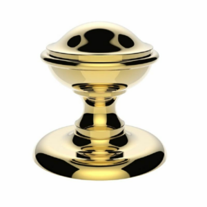 Round 68mm Centre Door Knob Polished Brass