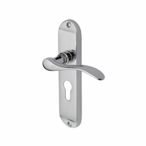 Maya Lever Lock on Backplate Polished Chrome
