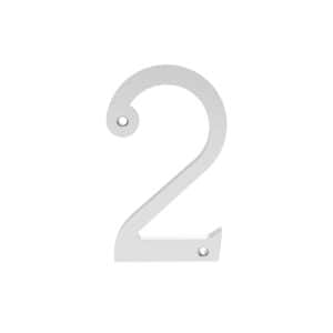 76mm Numeral No. 2 Satin Chrome