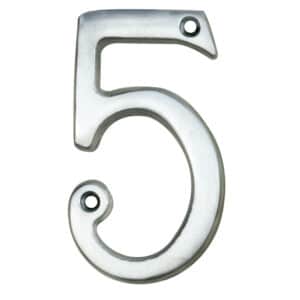76mm Numeral No. 5 Satin Chrome