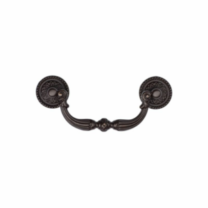Ornate Swan Drawer Drop Pull Matt Bronze