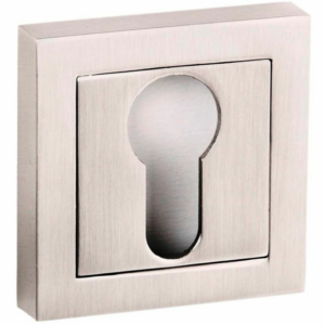 Senza Pari Euro Profile Square Escutcheon Satin Nickel