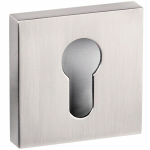 Senza Pari Euro Profile Square Escutcheon Satin Nickel