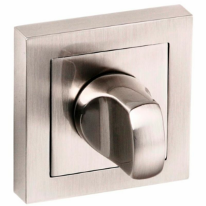 Senza Pari Square Bathroom Turn & Release Satin Nickel
