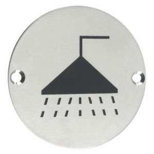 ZSS04SS 76mm Shower Symbol Stainless Steel