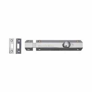 Surface Door Bolts Polished Chrome 150mm
